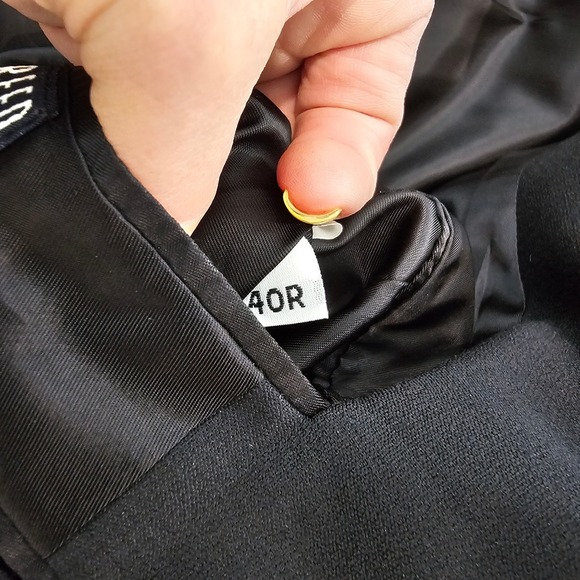 VTG Austin Reed London England Mens 40R Black Wool Rich Blend  Blazer - Picture 8 of 9